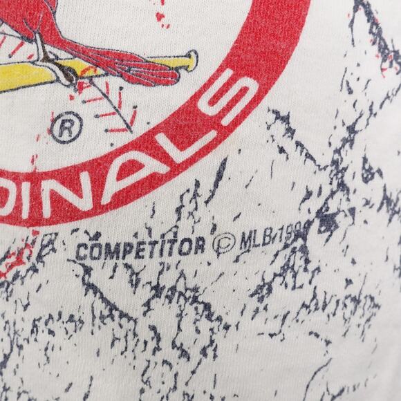 Vintage St Louis Cardinals Shirt XL Baseball AOP Made USA 90s All Over Print - Picture 5 of 11